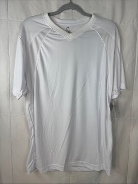 2 Champro White Athletic Shirts Mens M Lot of 2 Moisture Wicking